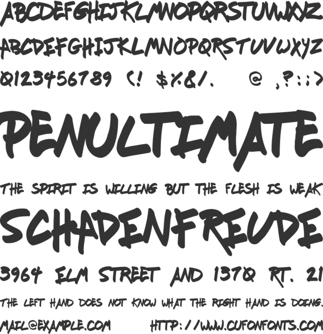 Fresh Marker font preview