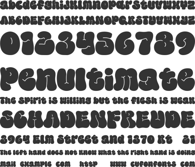 Whoopie Sunday font preview