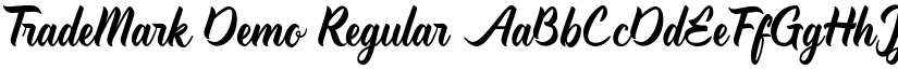TradeMark Demo Regular font