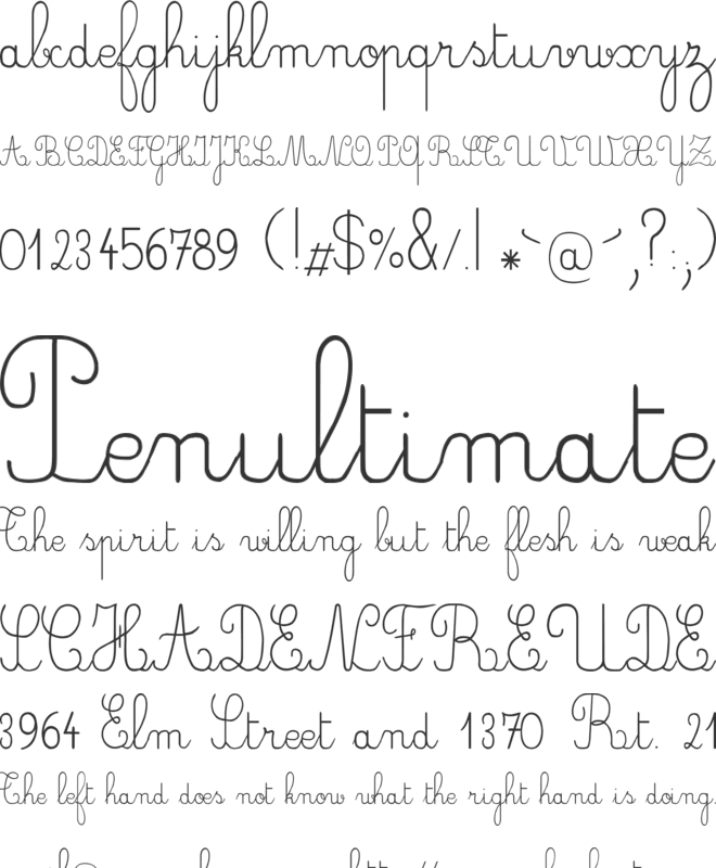 CrayonE font preview