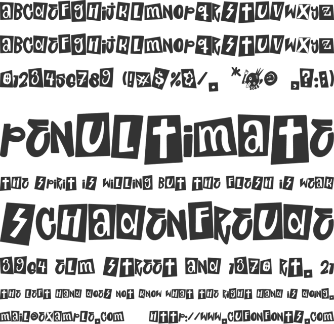Punk Toons Channel font preview