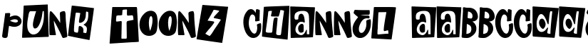 Punk Toons Channel font
