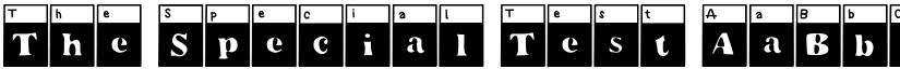 The Special Test font