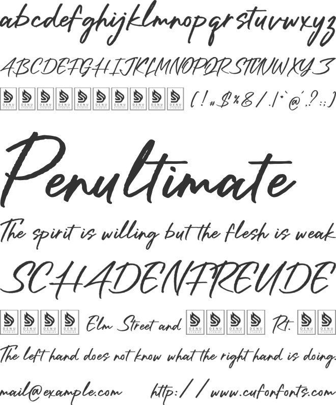 Yelgani font preview