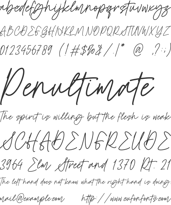 Herattey font preview
