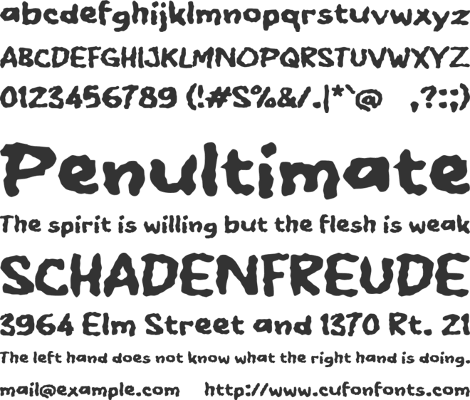 Wapasity font preview