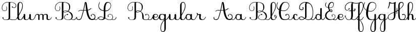 PlumBAL Regular font