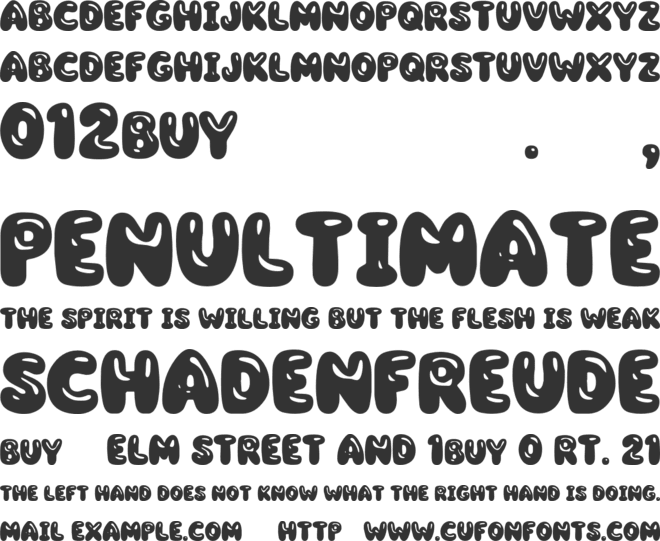 Guby Bambam font preview