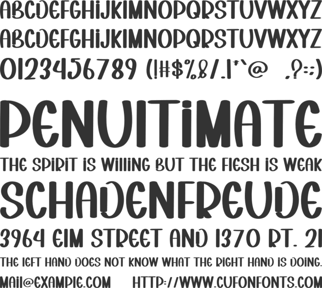 FAMILY VACATION font preview