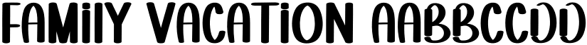 FAMILY VACATION font