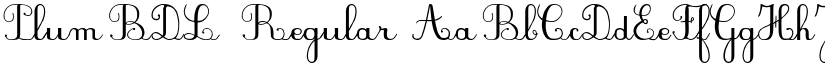 PlumBDL Regular font