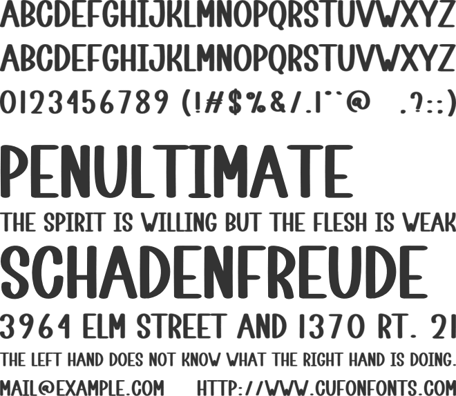 Night Monday font preview