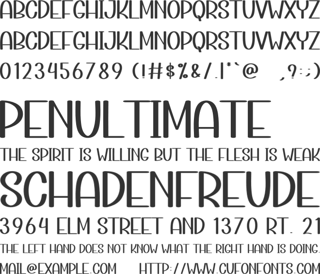 Handmade Farmhouse font preview