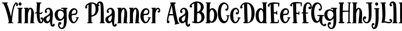 Vintage Planner font