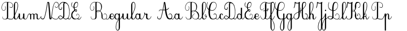 PlumNDE Regular font