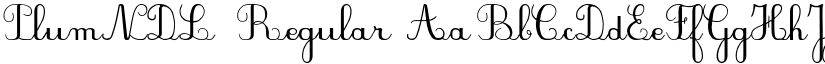PlumNDL Regular font