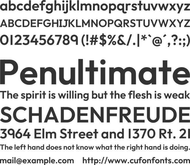 Outfit Primer font preview