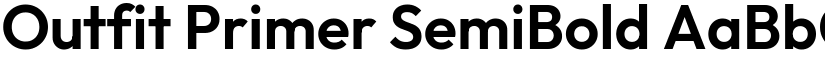 Outfit Primer SemiBold font
