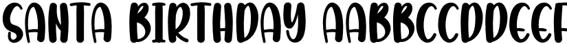 Santa Birthday font