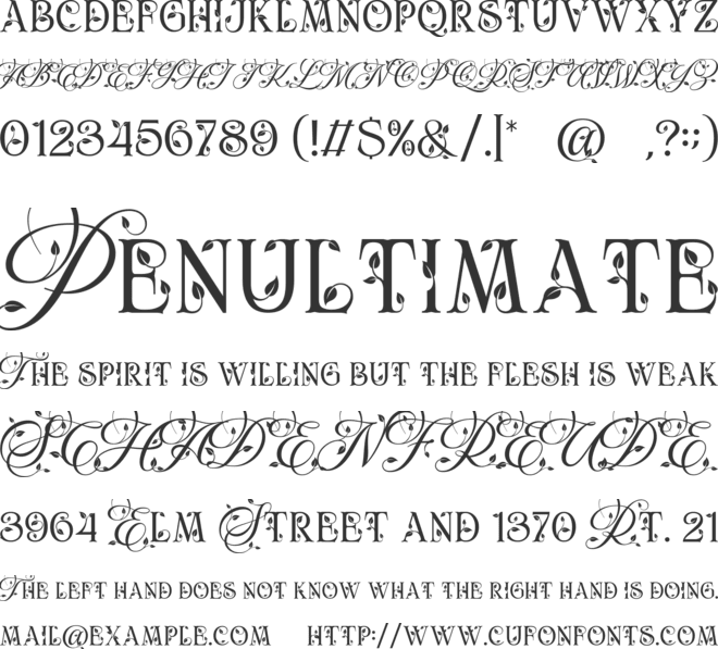 Mobalys font preview