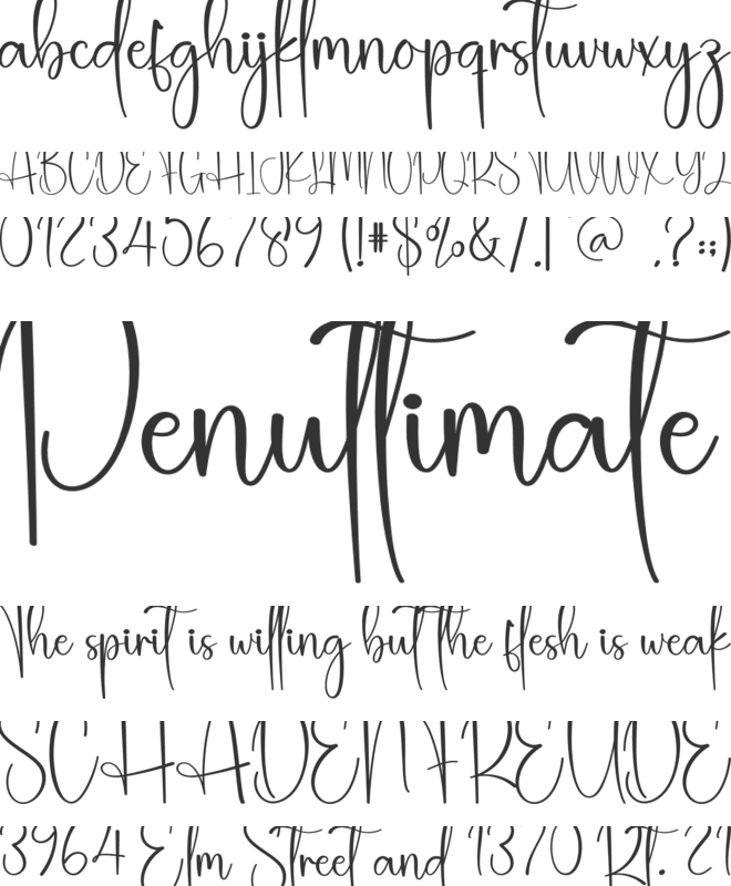 Santa Reindeer font preview