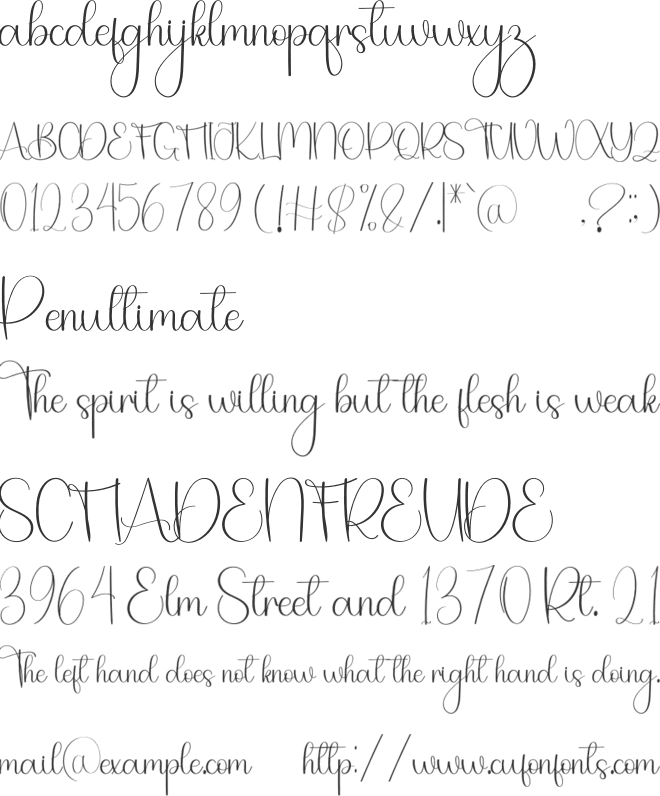 Blingston font preview