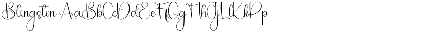 Blingston font