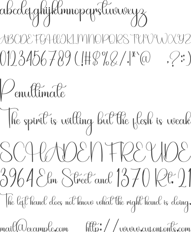 Hummer Balenci font preview