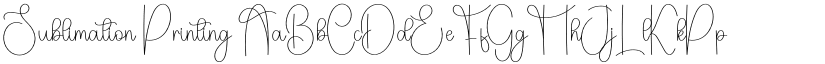 Sublimation Printing font