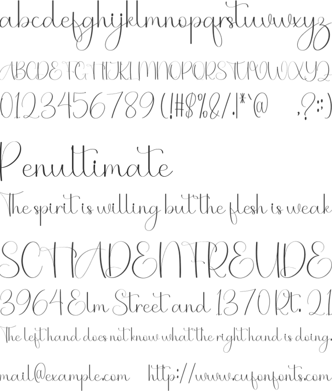 Happy Vocation font preview