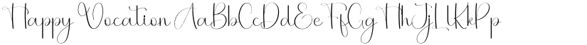 Happy Vocation font