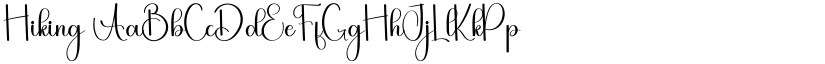 Hiking font