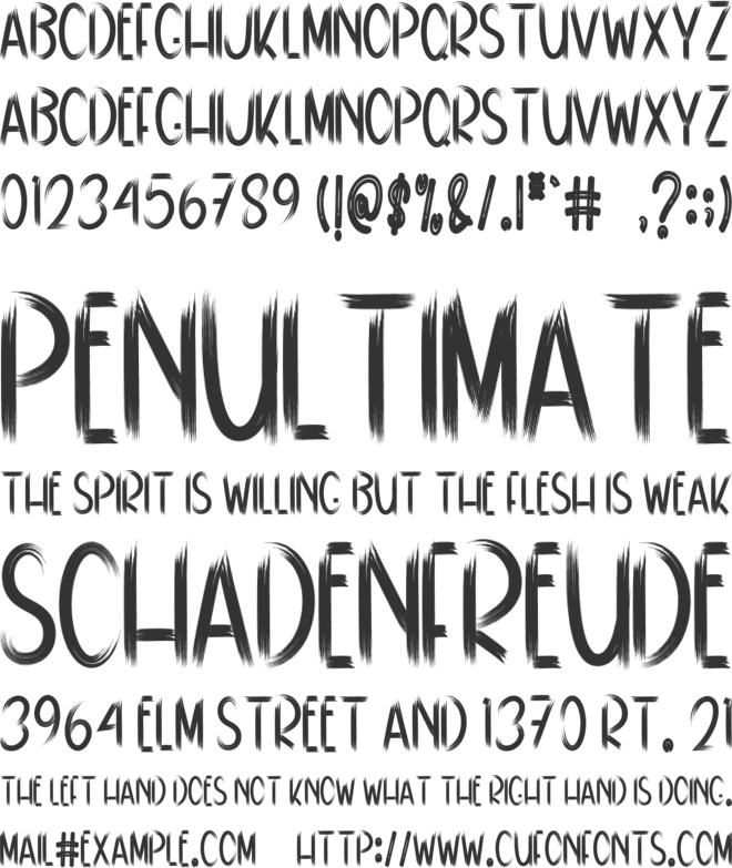 School Horror font preview