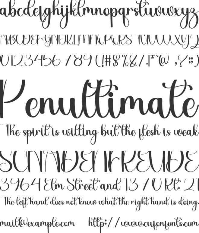 Beaut Woman font preview