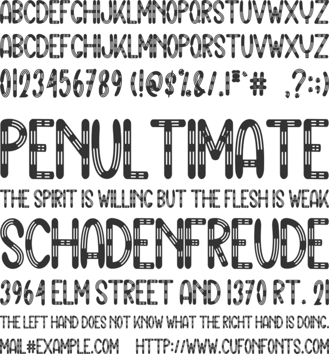 Momentic Halloween font preview