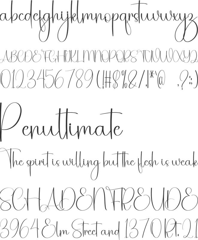 Samantha  Birthday font preview