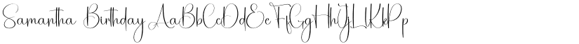 Samantha  Birthday font