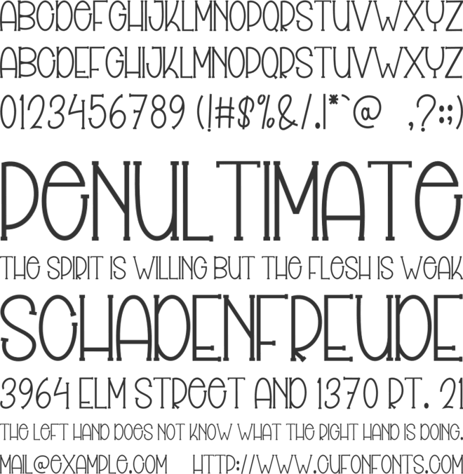 People Charming font preview