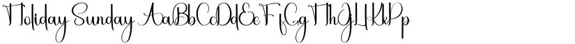 Holiday Sunday font