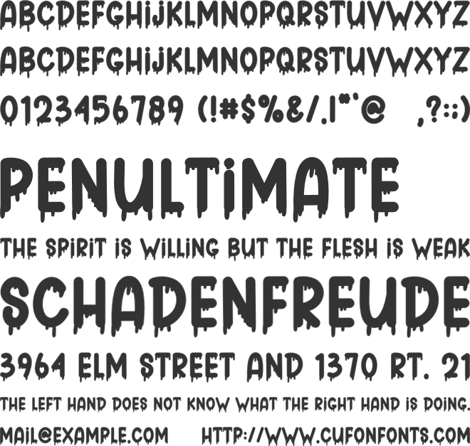 Horror Mitos font preview