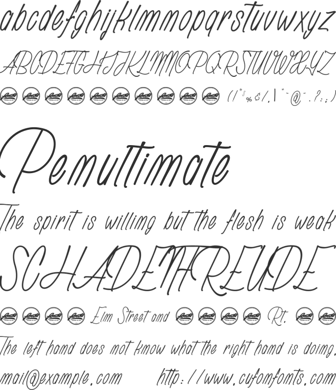 Rhapsodize Slim_PersonalUseOnly font preview