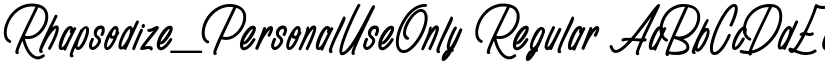Rhapsodize_PersonalUseOnly Regular font