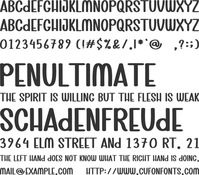 Blisful Father font preview