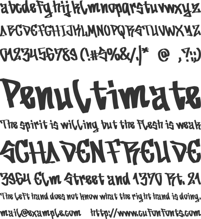 Arogan Street font preview