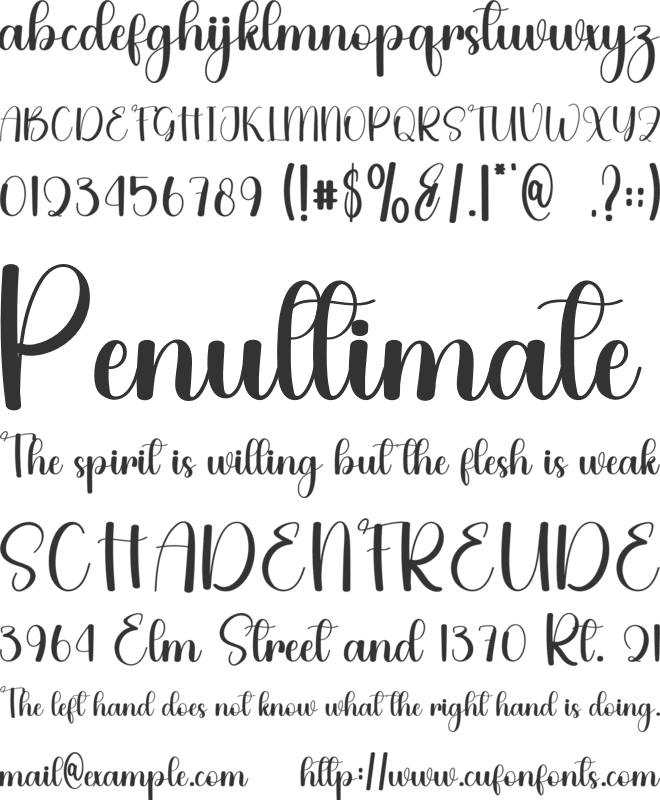 Grincher font preview