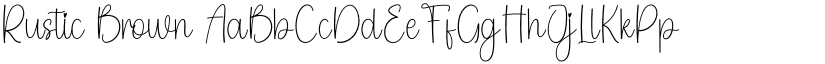 Rustic Brown font