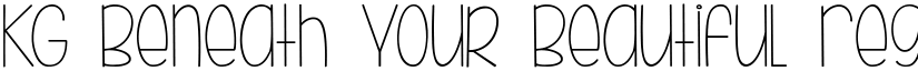KG Beneath Your Beautiful Regular font