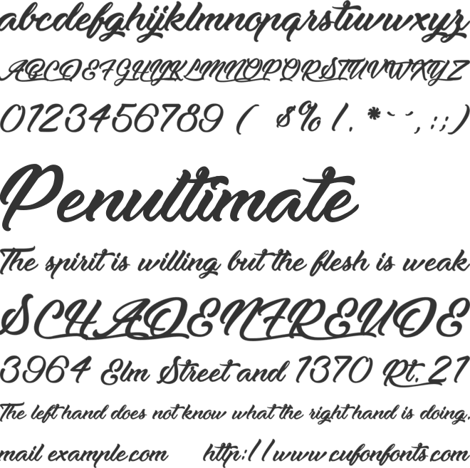 Moonlights on the Beach font preview