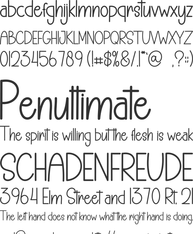 Little Change font preview