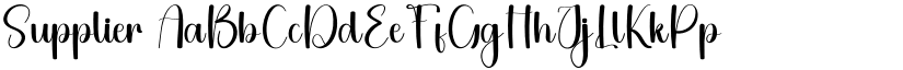 Supplier font